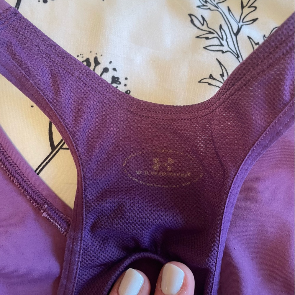 Under Armour Purple Sports Bra - size L - Picture 4 of 6
